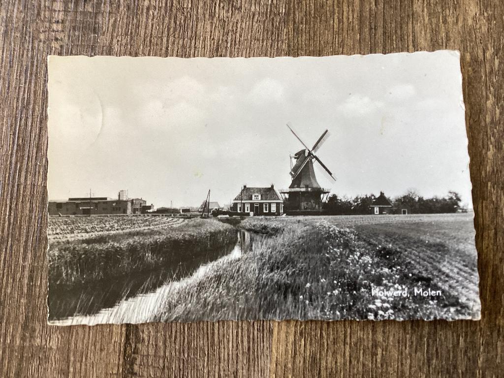 Holwerd. Molen, Ophalen of Verzenden, 1960 tot 1980, Gelopen, Friesland