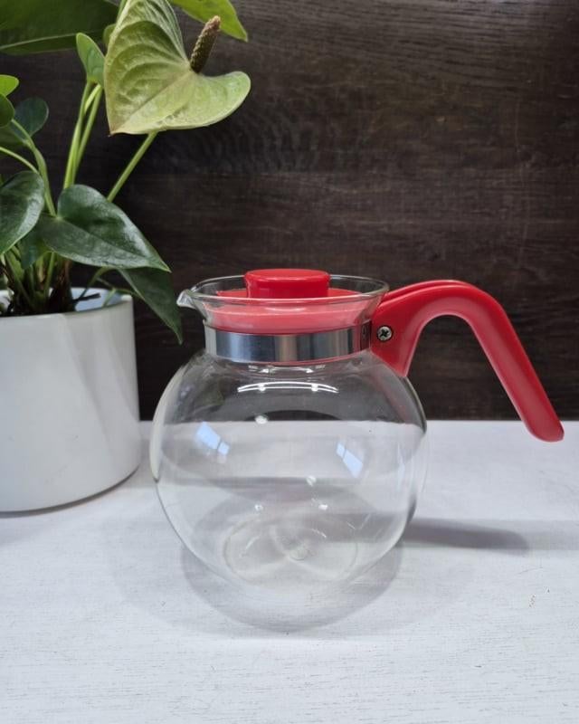 Vintage glazen theepot van Jena, ., Ophalen of Verzenden, Zo goed als nieuw, Jena