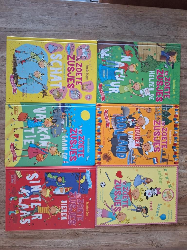 6 boeken van De Zoete Zusjes, Ophalen, Gelezen, Hanneke de Zoete, Iris Boter, Fictie algemeen