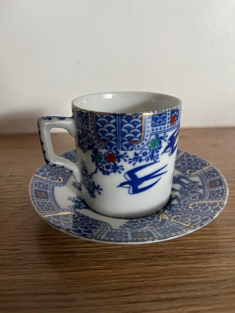 Japans aardewerk kop en schotel, Antiek en Kunst, Ophalen of Verzenden