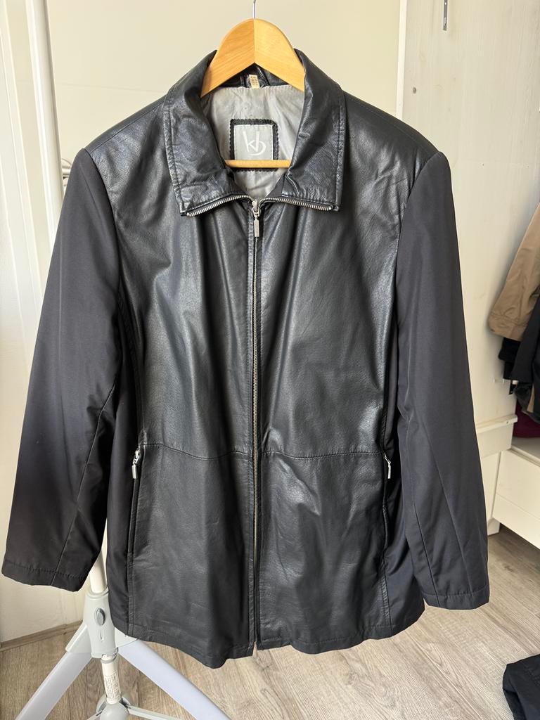 Mooi deels leren jasje van kreymborg maat 44., Ophalen of Verzenden, Zo goed als nieuw, Maat 42/44 (L)