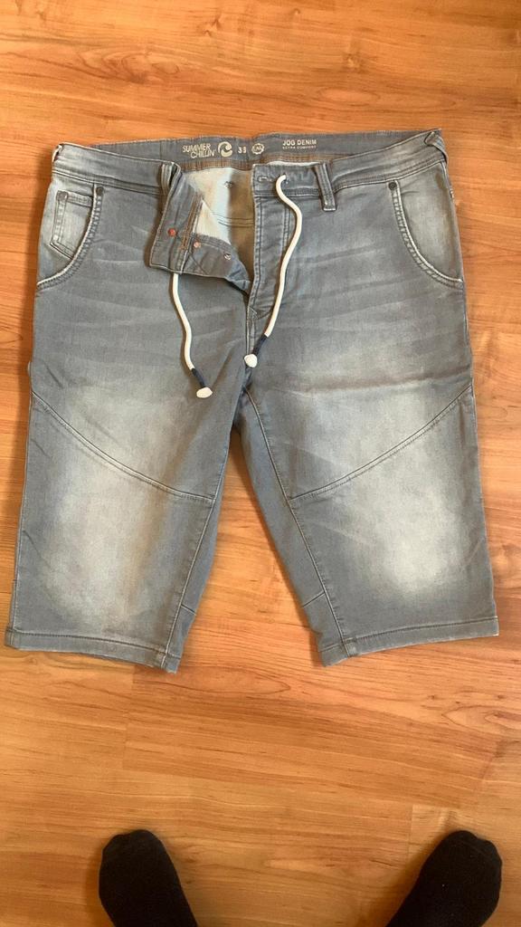 spijkerbroek Grijze korte maat 38, Ophalen of Verzenden, Zo goed als nieuw, Grijs, W36 - W38 (confectie 52/54)