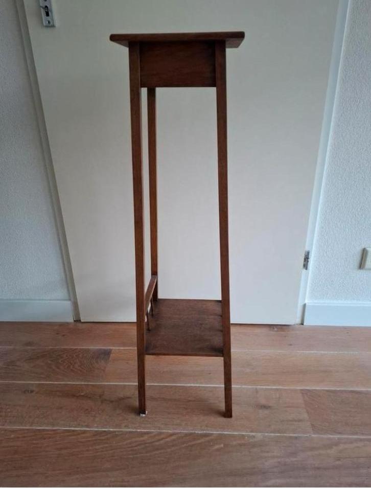 Houten plantentafel / bijzettafel, Huis en Inrichting, Tafels | Bijzettafels, Minder dan 55 cm, Gebruikt, Ophalen of Verzenden