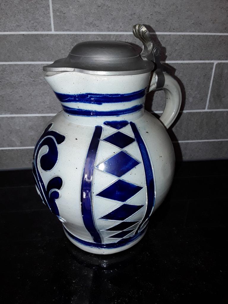 Bierkruik met lid, Ophalen of Verzenden