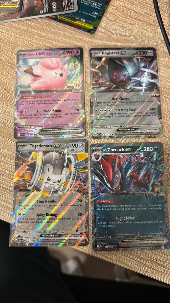 Registeel, Clefairy, Zoroark, Togedemaru EX kaarten, Ophalen of Verzenden, Nieuw, Meerdere kaarten, Foil