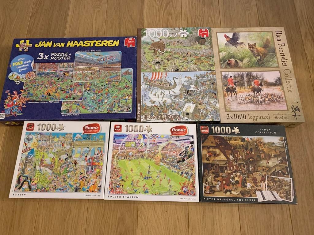Puzzel pakket 10 puzzels, Ophalen, 500 t/m 1500 stukjes, Gebruikt, Legpuzzel