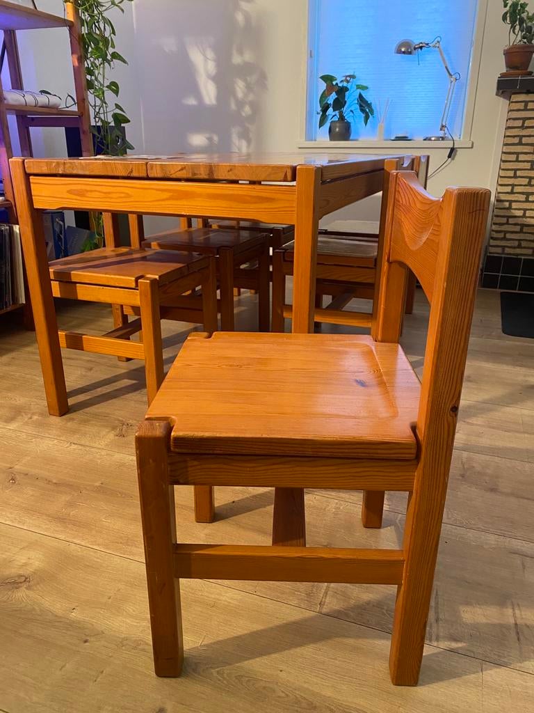 1973 Ilmari Tapiovaara - Hongisto tafel met 6 stoelen!, Ophalen, Zo goed als nieuw, 4 tot 6 stoelen