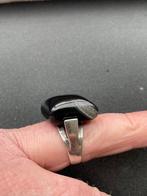 Stijlvolle zwarte Onyx edelsteenring, Ophalen, Gebruikt, 17 tot 18, Dame of Heer