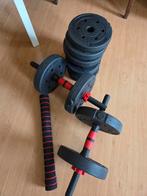 Verstelbare gewichtenset met halterschijven, Ophalen, Gebruikt, Rug, Halterset