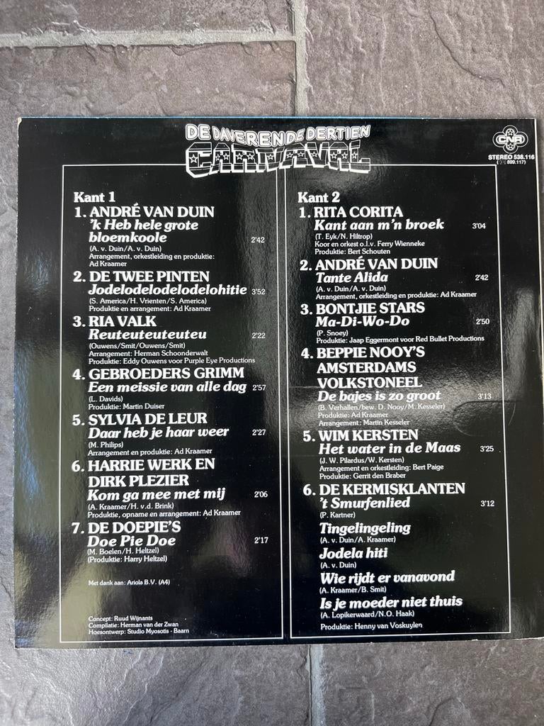 De Daverende Dertien Carnaval LP, Gebruikt, Originele persing, Ophalen of Verzenden, 1970 - 1979