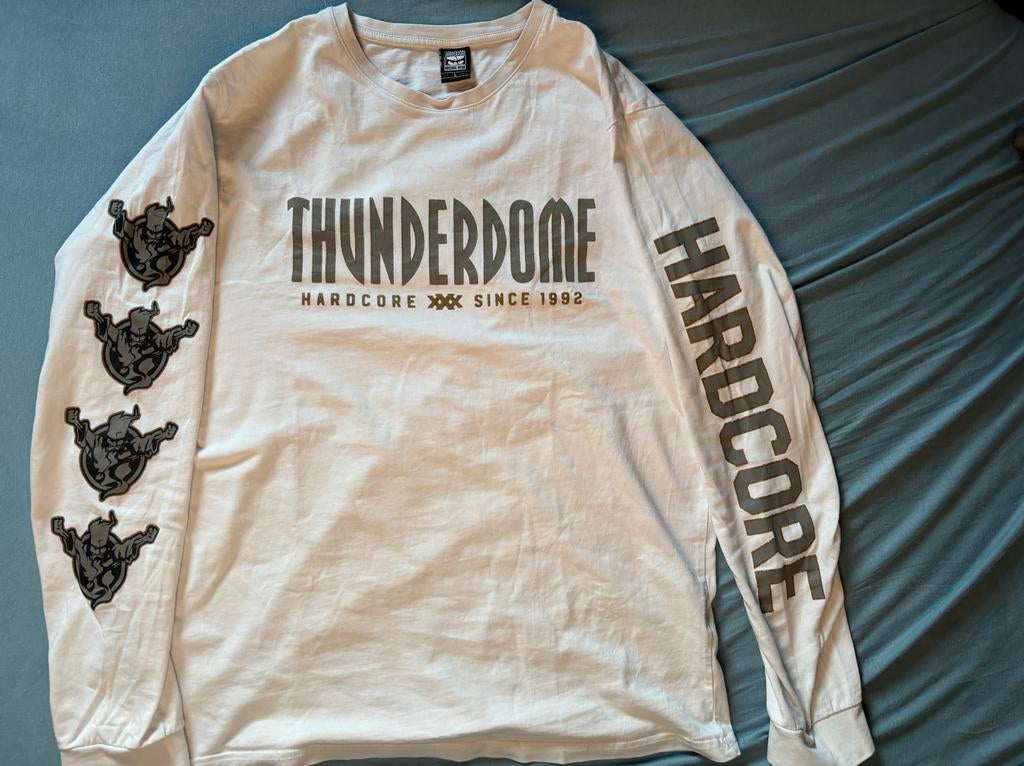 Thunderdome 30 years Longsleeve T-shirt Maat L, Ophalen of Verzenden, Zo goed als nieuw, Maat 52/54 (L), Wit