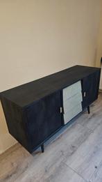 Rootsmann Vintage TV Meubel / Dressoir - Zwart met Lades, Gebruikt, 100 tot 150 cm, Vintage, Industrieel, Ophalen of Verzenden