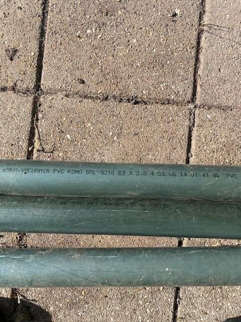 diverse groene pvc buizen, Doe-het-zelf en Verbouw, Buizen en Afvoer, Ophalen, Pvc, Minder dan 2 meter, 80 mm of meer