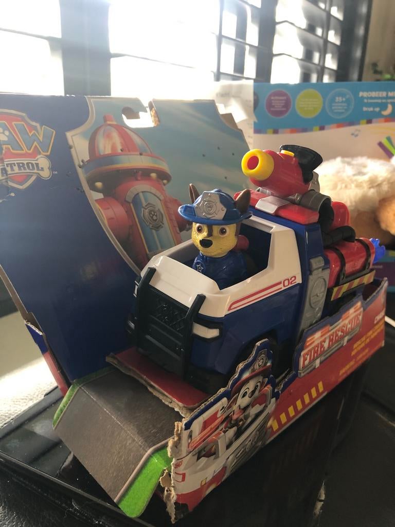 Paw Patrol brandweerwagen met figuur, Ophalen of Verzenden, Gebruikt, Jongen of Meisje
