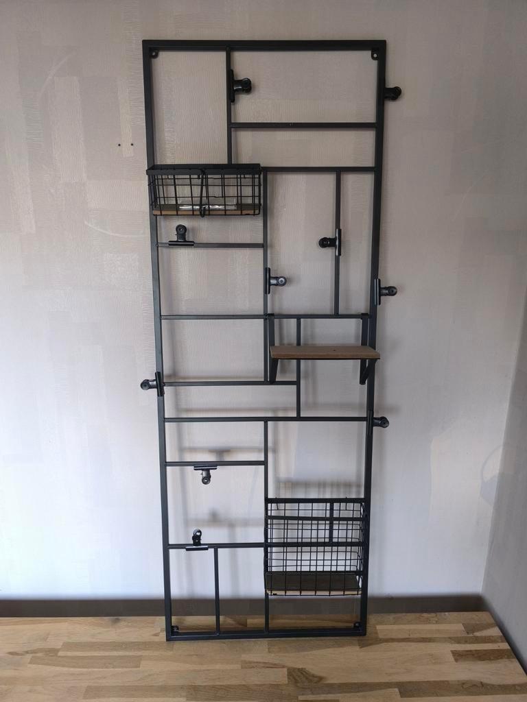 Wandrek met klemmen en haken - 150x54,5cm, Ophalen, Gebruikt