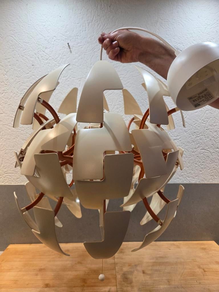 Vintage Ikea hang plafond lamp space age 2014, Ophalen of Verzenden, Gebruikt, Kunststof, Minder dan 50 cm