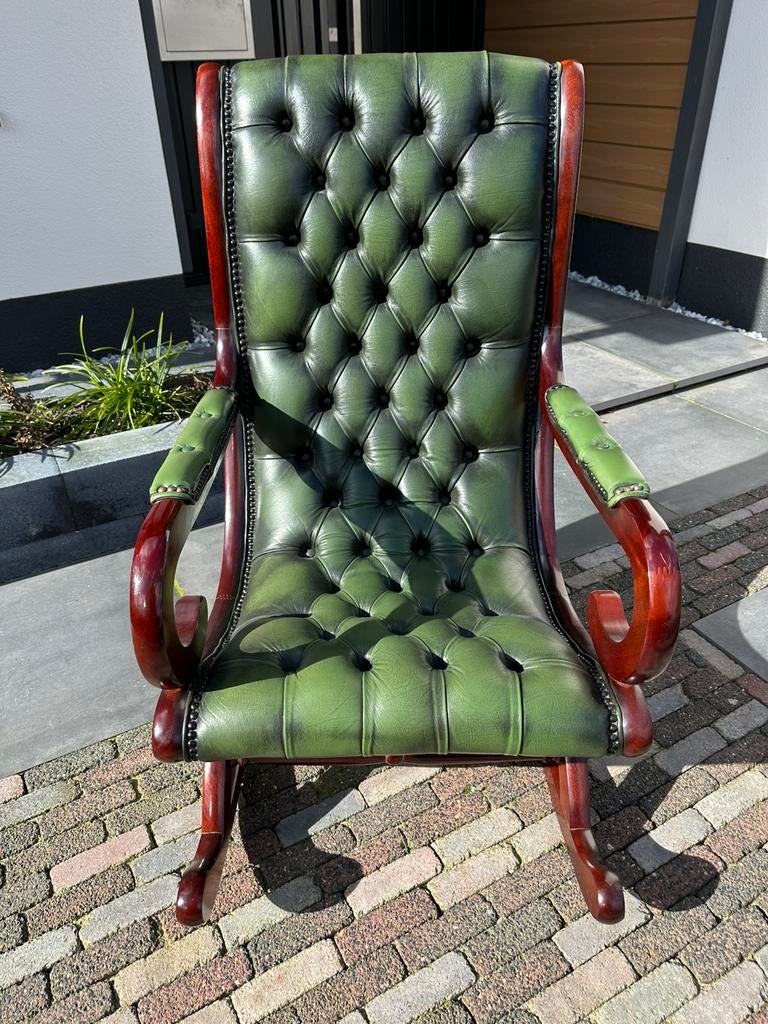 Exclusieve Chesterfield slipper chair. Absolute nieuwstaat., Ophalen, Chesterfield., ., Zo goed als nieuw