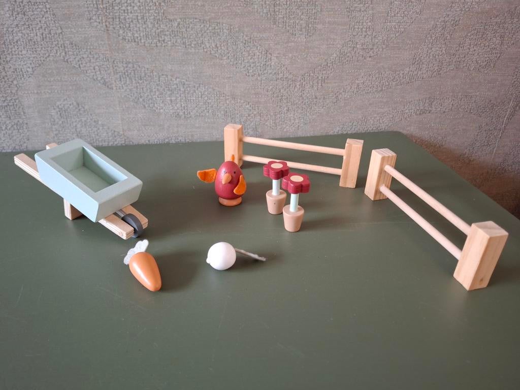 Mini Houten Tuintje Speelgoed, Kinderen en Baby's, Speelgoed | Houten speelgoed, Ophalen of Verzenden, Zo goed als nieuw, Overige typen