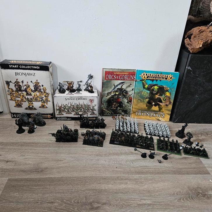 Warhammer Orks & Goblins Leger - Grote Collectie, Hobby en Vrije tijd, Wargaming, Gebruikt, Warhammer, Figuurtje(s), Geverfd, Ophalen of Verzenden