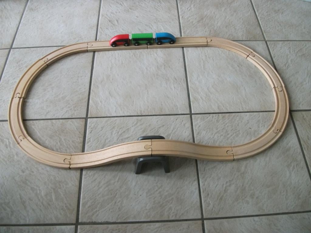 Treinbaan 16 delig, Ophalen of Verzenden, Gebruikt