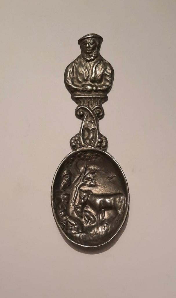 NIEUW TINNEN LEPELTJE SUIKERLEPEL  OUD-HOLLANDSE TINGIETERIJ, Ophalen of Verzenden