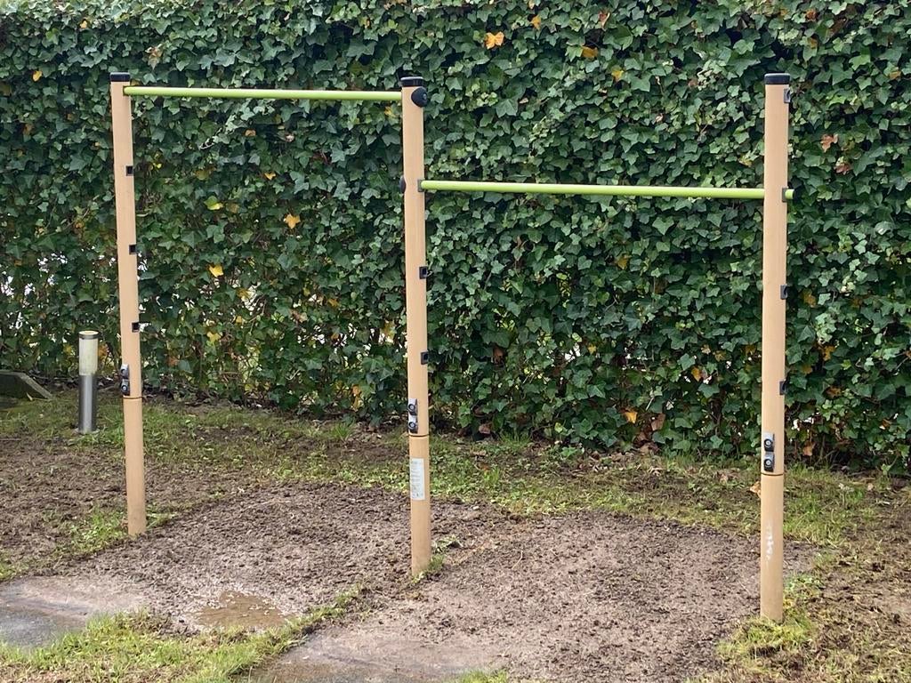 Kettler dubbel turnrek incl. rubberen matten, Kinderen en Baby's, Speelgoed | Buiten | Speeltoestellen, Ophalen of Verzenden, Gebruikt