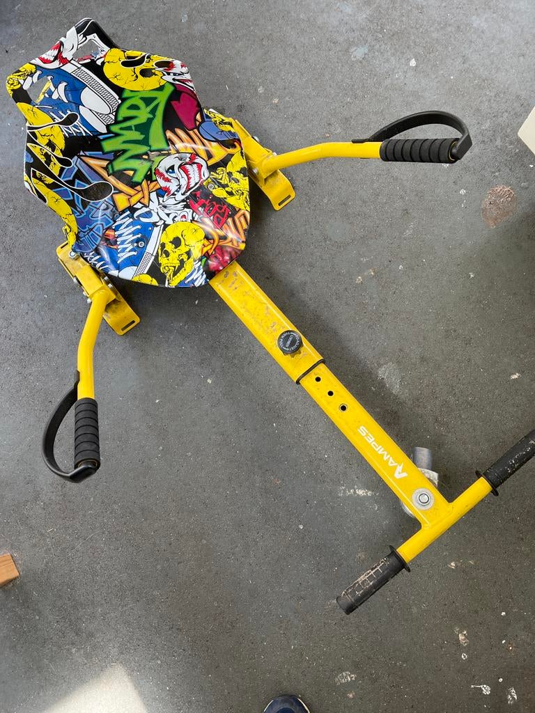 Hooverboard kar - Gele hoverkart met stoel, Ophalen of Verzenden, Gebruikt, Overige typen
