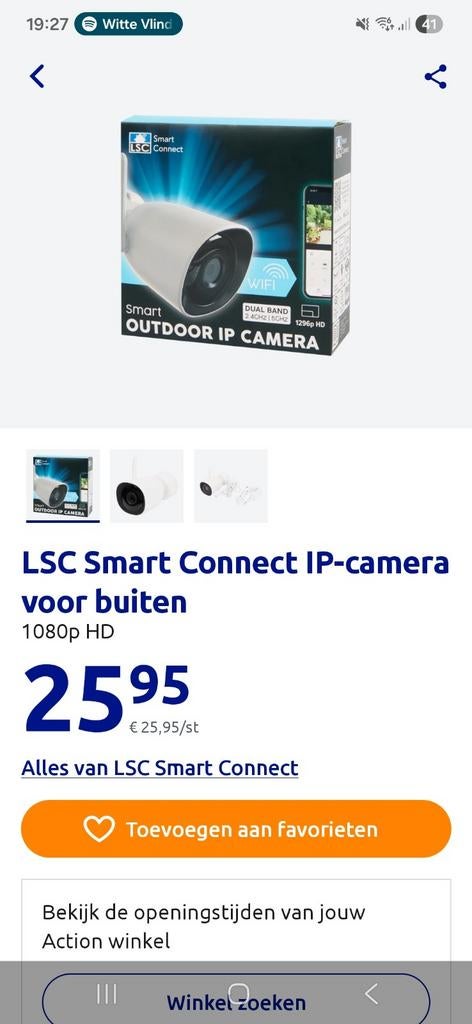 LSC Smart Camera - Zo goed als nieuw, Ophalen of Verzenden, Zo goed als nieuw, Buitencamera