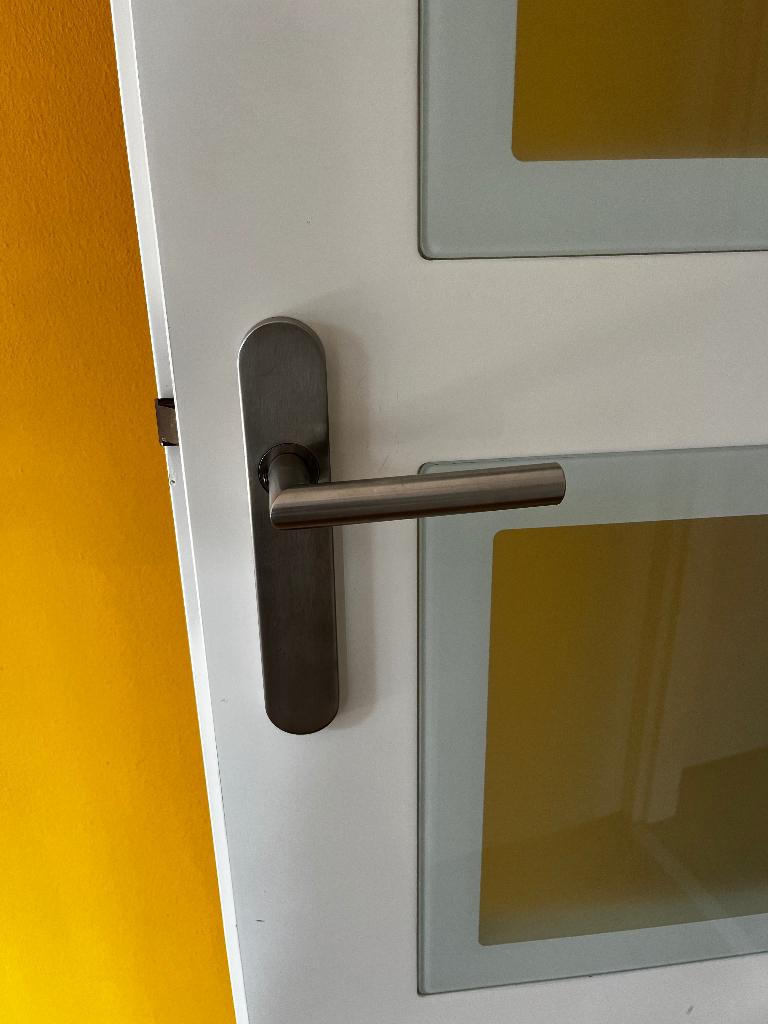 Deurkrukken - Zagreb, Doe-het-zelf en Verbouw, Hang- en Sluitwerk, Ophalen, Zo goed als nieuw, Rvs, Klink of Kruk