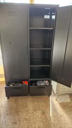 Stalen kast zwart 1 meter breed 185 hoogen 50 diep, Ophalen