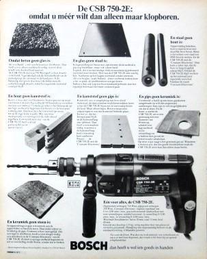 7 vintage advertenties reclames Bosch 1981 gereedschap, Verzamelen, Merken en Reclamevoorwerpen, Gebruikt, Overige typen, Ophalen of Verzenden
