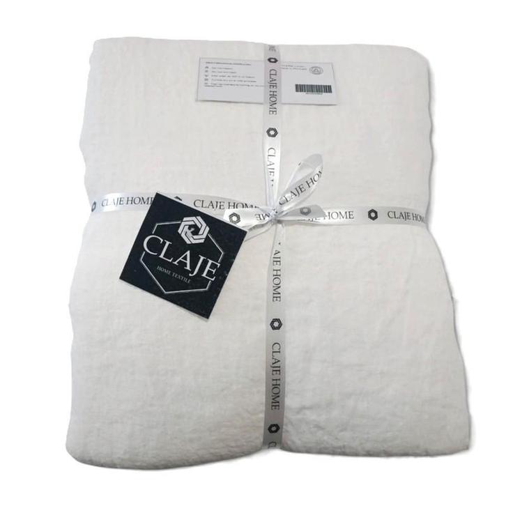 100% linnen hoeslaken 160x200 Wit, Huis en Inrichting, Slaapkamer | Beddengoed, Nieuw, Hoeslaken of Sloop, Tweepersoons, Wit, Ophalen of Verzenden