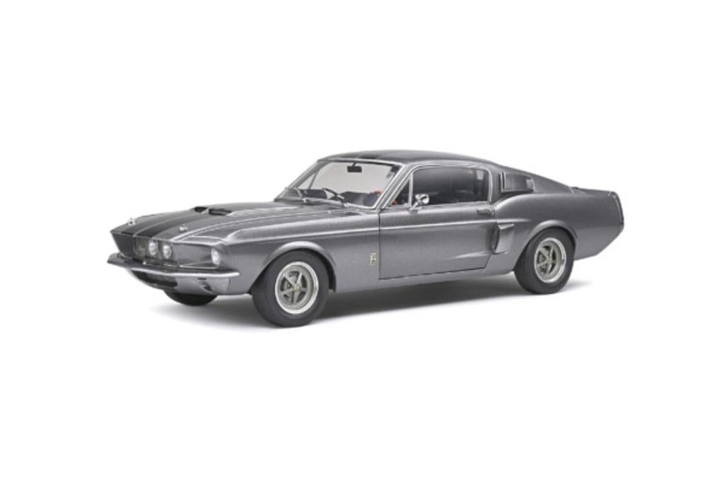 Shelby GT500 1967 Grijs / Zwarte Strepen 1-18 Solido, Solido, Tschuiten@hotmail.com, Auto, Solido