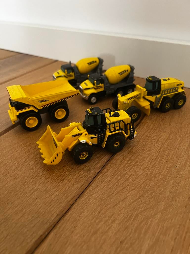Tonka Speelgoed Voertuigen Set - Diverse Bouwvoertuigen, Verzamelen, Speelgoed, Ophalen, Zo goed als nieuw