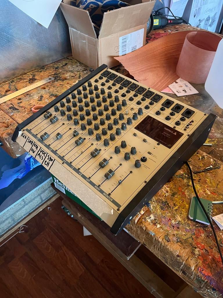Samick SM-820 Mengpaneel - Vintage Mixer, Ophalen of Verzenden, Gebruikt, 5 tot 10 kanalen, Microfooningang