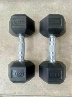 Hexagonale Dumbbells 10 kg (2x), Sport en Fitness, Ophalen, Zo goed als nieuw, Dumbbell