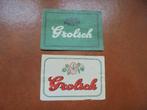 2 oude lucifermerken biermerk GROLSCH uit Enschede, Ophalen of Verzenden, Zo goed als nieuw, Luciferdoosjes of -merken