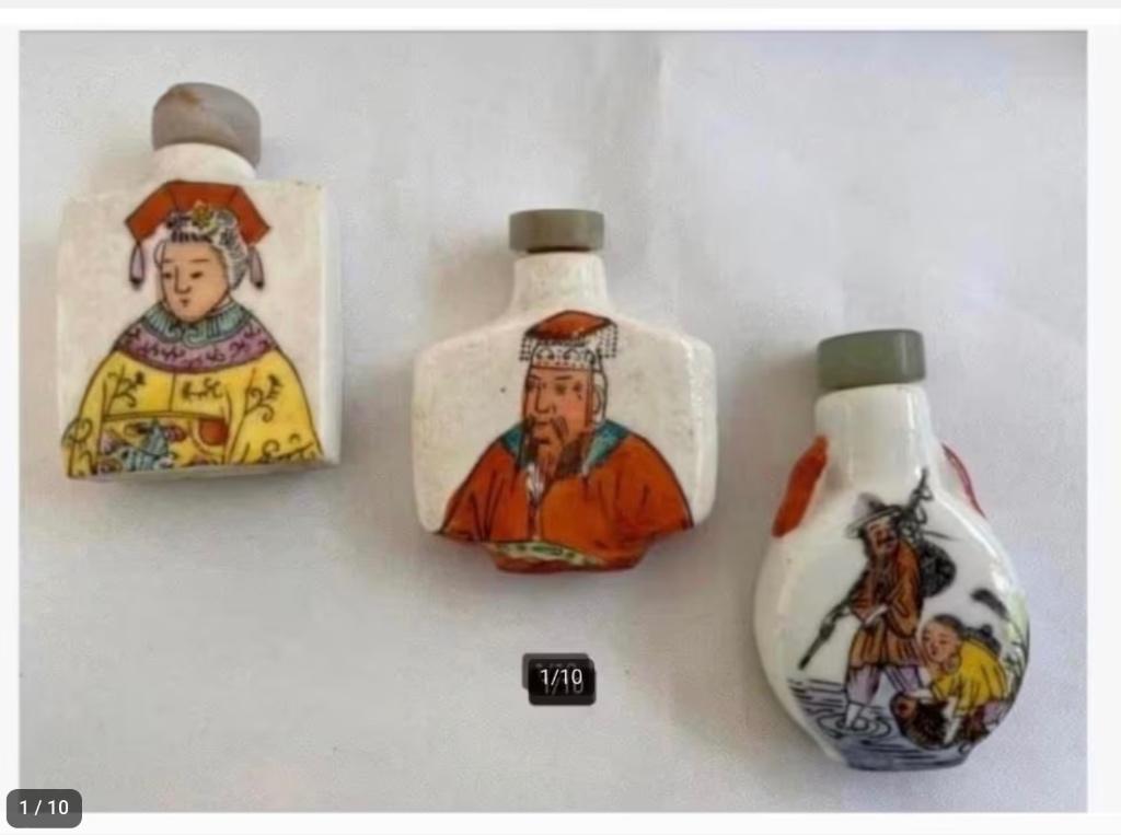 3 antieke Chinese parfum flesjes in beschermfolie pr.p.stuk, Ophalen of Verzenden