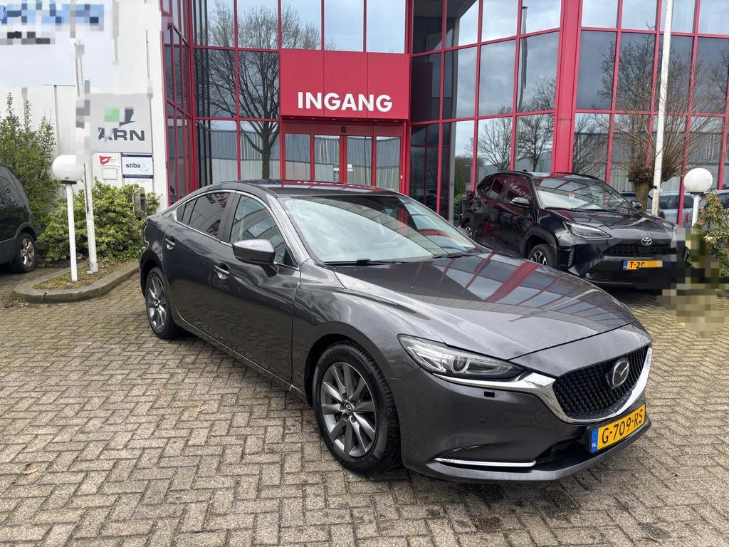 Mazda 6 2.0 AUT Skyactiv-g 1e Eig Lage km Prachtig, Auto's, Mazda, 4 cilinders, Sedan, Zilver of Grijs, 1500 kg