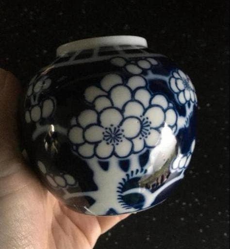 Chinees Gemberpotje - Prunus Bloesem - 11cm, Antiek en Kunst, Verzenden
