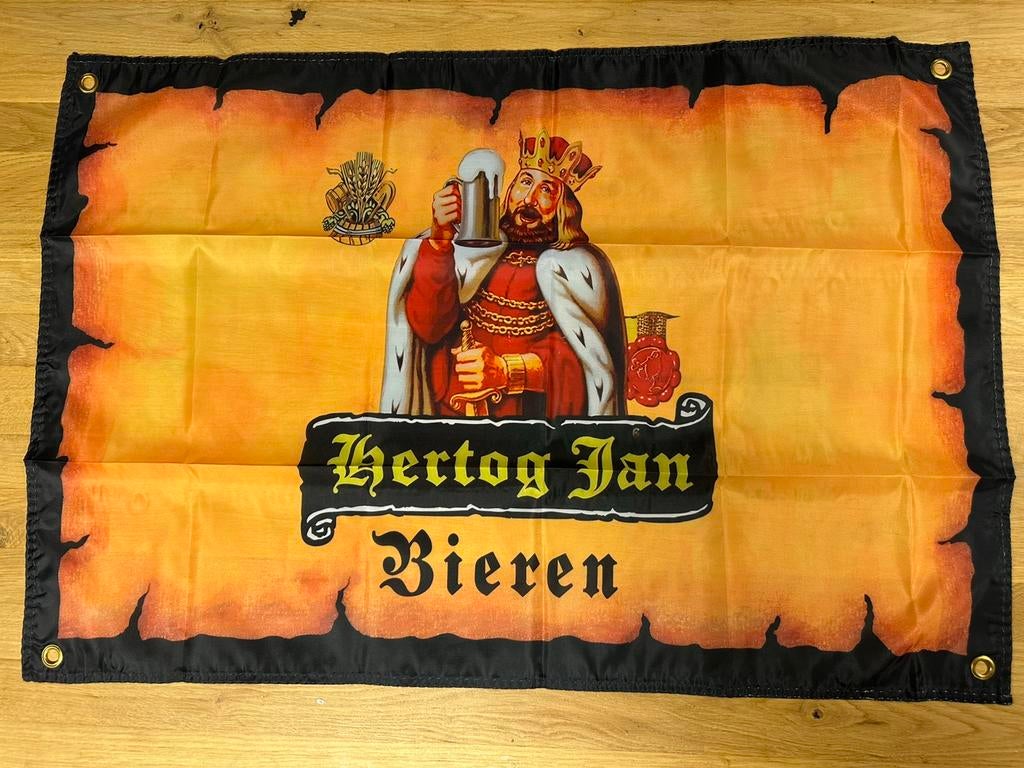 Hertog Jan bier vlag kroeg vlag bar, Verzamelen, Biermerken, Ophalen of Verzenden, Nieuw, Reclamebord, Plaat of Schild, Hertog Jan