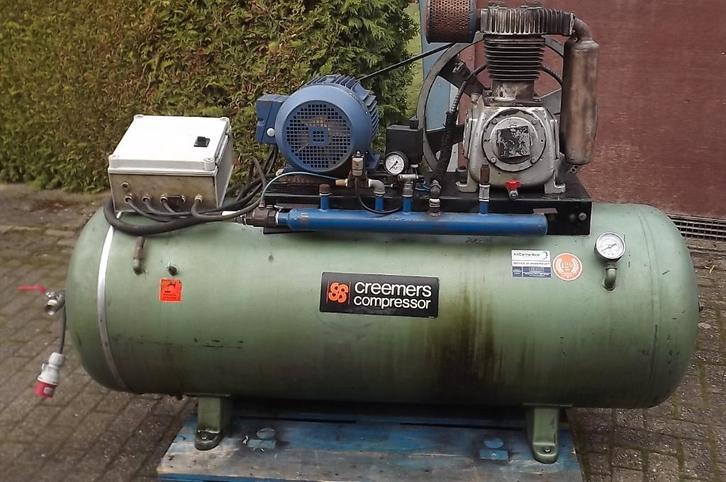 Compressor, Creemers compressor CG 1200., Doe-het-zelf en Verbouw, Compressors, Gebruikt, 6 tot 10 bar, 100 liter of meer, 800 liter/min of meer