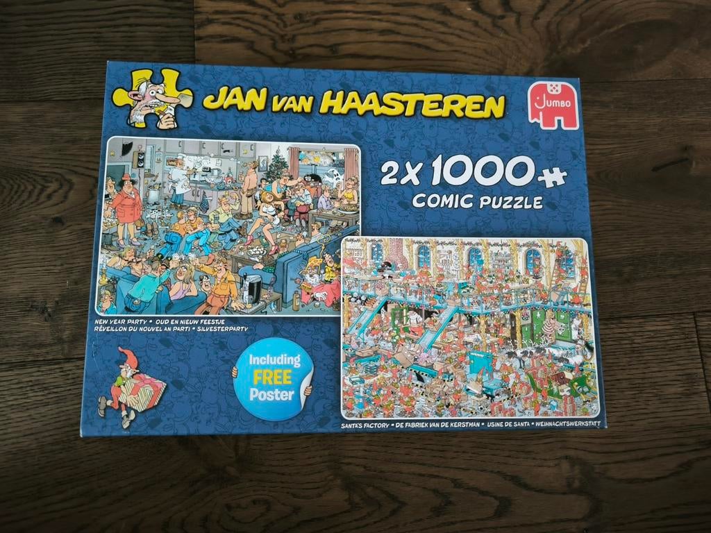 Twee complete puzzels Jan van Haasteren, Ophalen, 500 t/m 1500 stukjes, Zo goed als nieuw