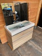 Wastafelmeubel  met bovenkastje met verlichting zgan, Huis en Inrichting, Ophalen, 50 tot 100 cm, Zo goed als nieuw, Minder dan 100 cm