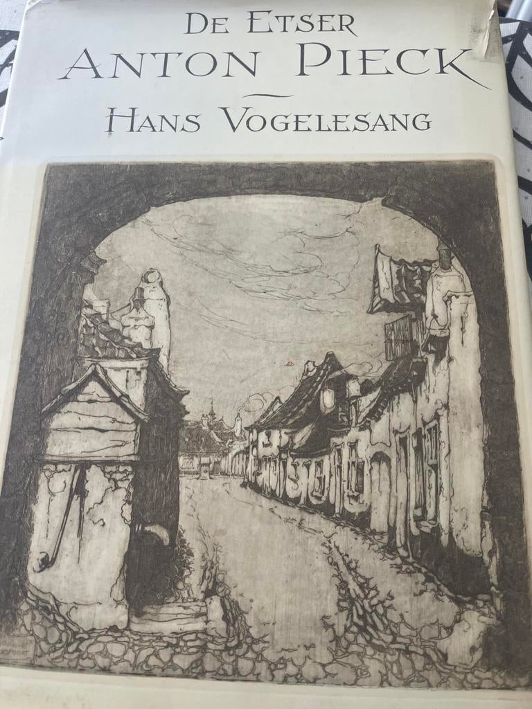 De Etser Anton Pieck - Hans Vogelesang (1980), Antiek en Kunst, Stadsgezicht, Ophalen of Verzenden, Origineel, 1950 - 1999
