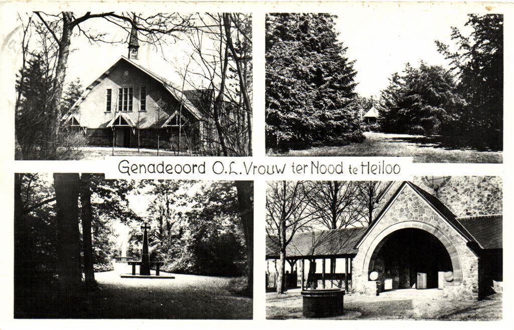 Genadeoord O.L. Vrouw ter Nood te Heiloo - 4 afb - gelopen, Verzamelen, Ansichtkaarten | Nederland, Ophalen of Verzenden, Voor 1920