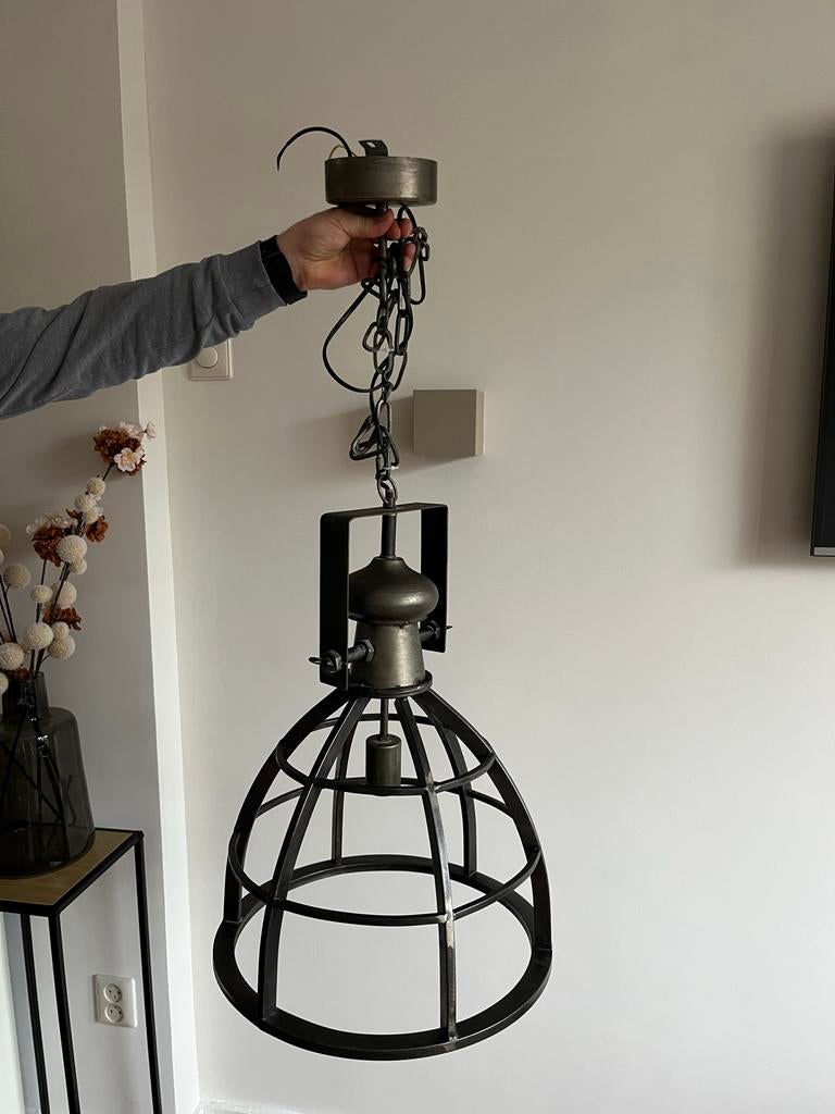 Industriële Countryfield Lamp, Ophalen, Gebruikt, Metaal, 50 tot 75 cm