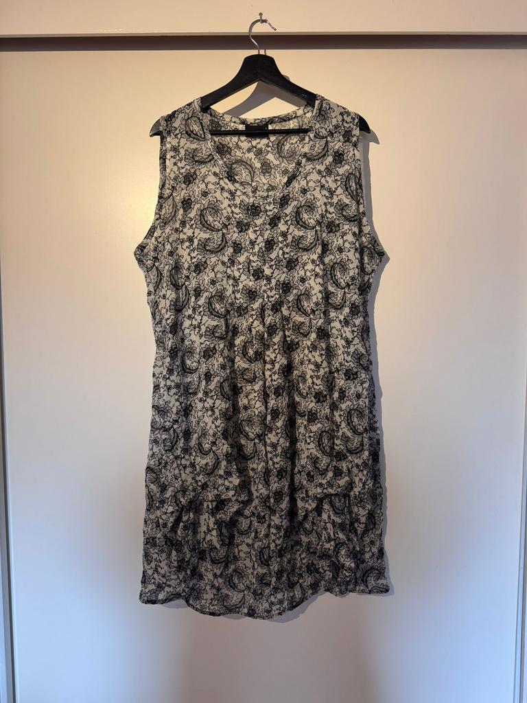 Zwart/witte ophilia jurk maat 3/46, Kleding | Dames, Grote Maten, Ophalen of Verzenden, Zo goed als nieuw, Zwart, Jurk