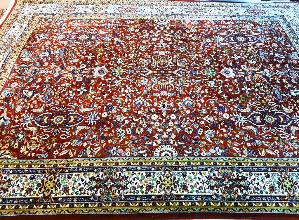 Mooi handgeknoopt Perzisch/oosters tapijt (Keshan) 350x240cm, Ophalen, 200 cm of meer, Zo goed als nieuw, 200 cm of meer