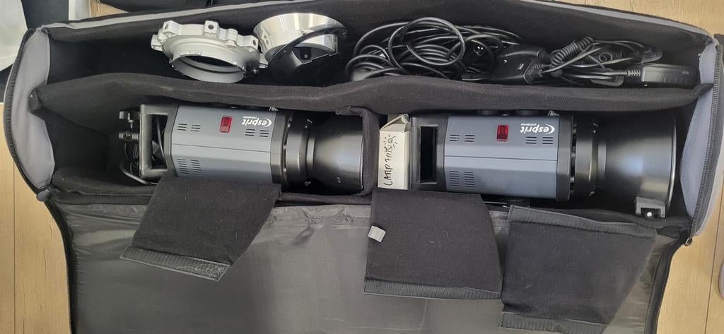 Bowens lampen set in draagtas, Ophalen of Verzenden, Gebruikt, Lamp of Flitsset